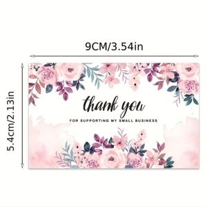 30 Thank You Cards for Your Purchase Notes Floral